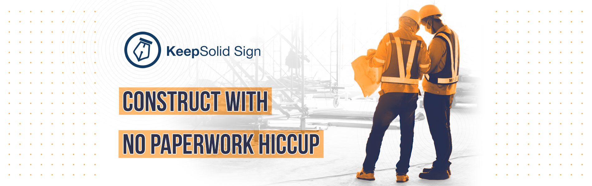 Construction industry workers are reviewing some construction paperwork