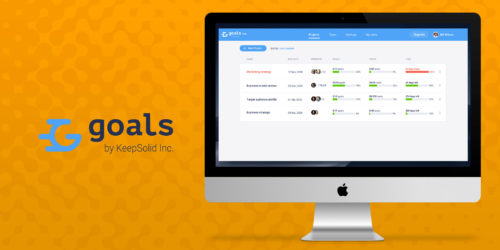 Screen of Goals by KeepSolid on Mac computer