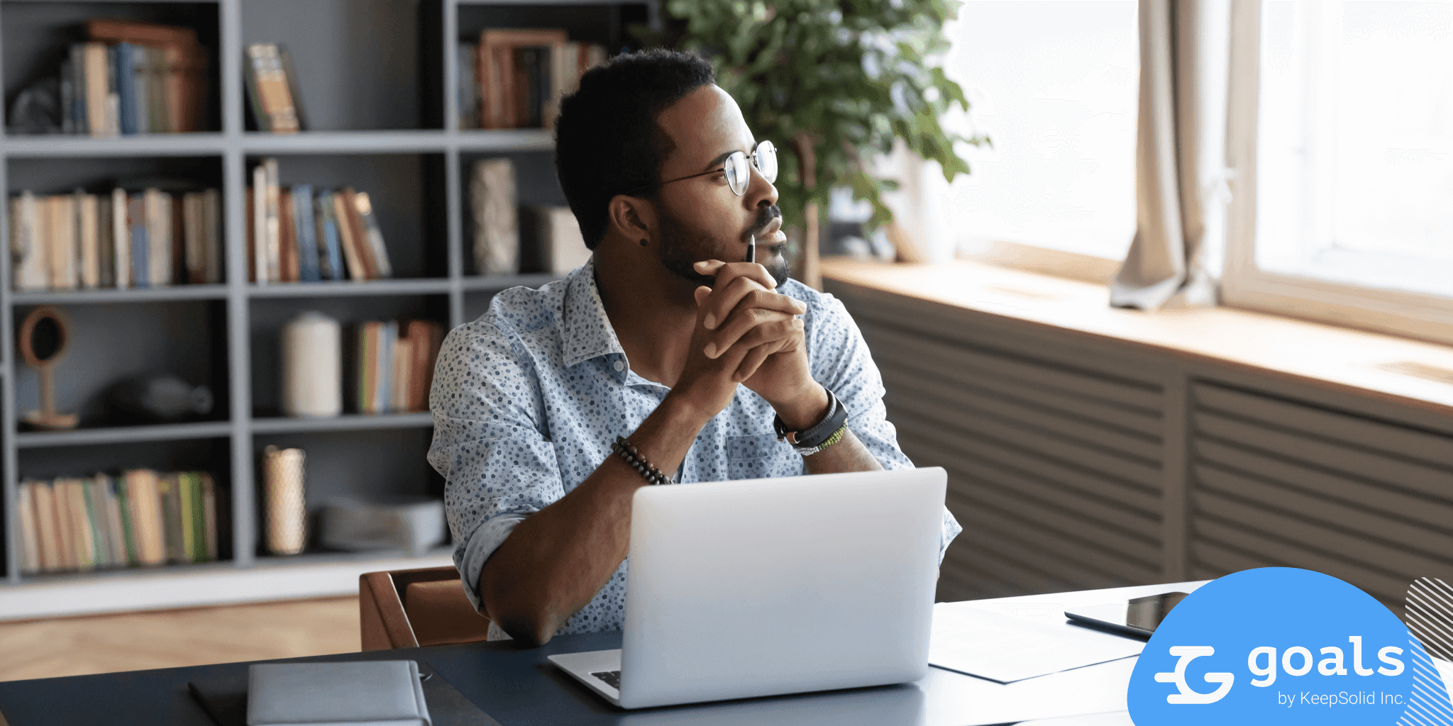 A focused businessman engaged in strategic decision making process