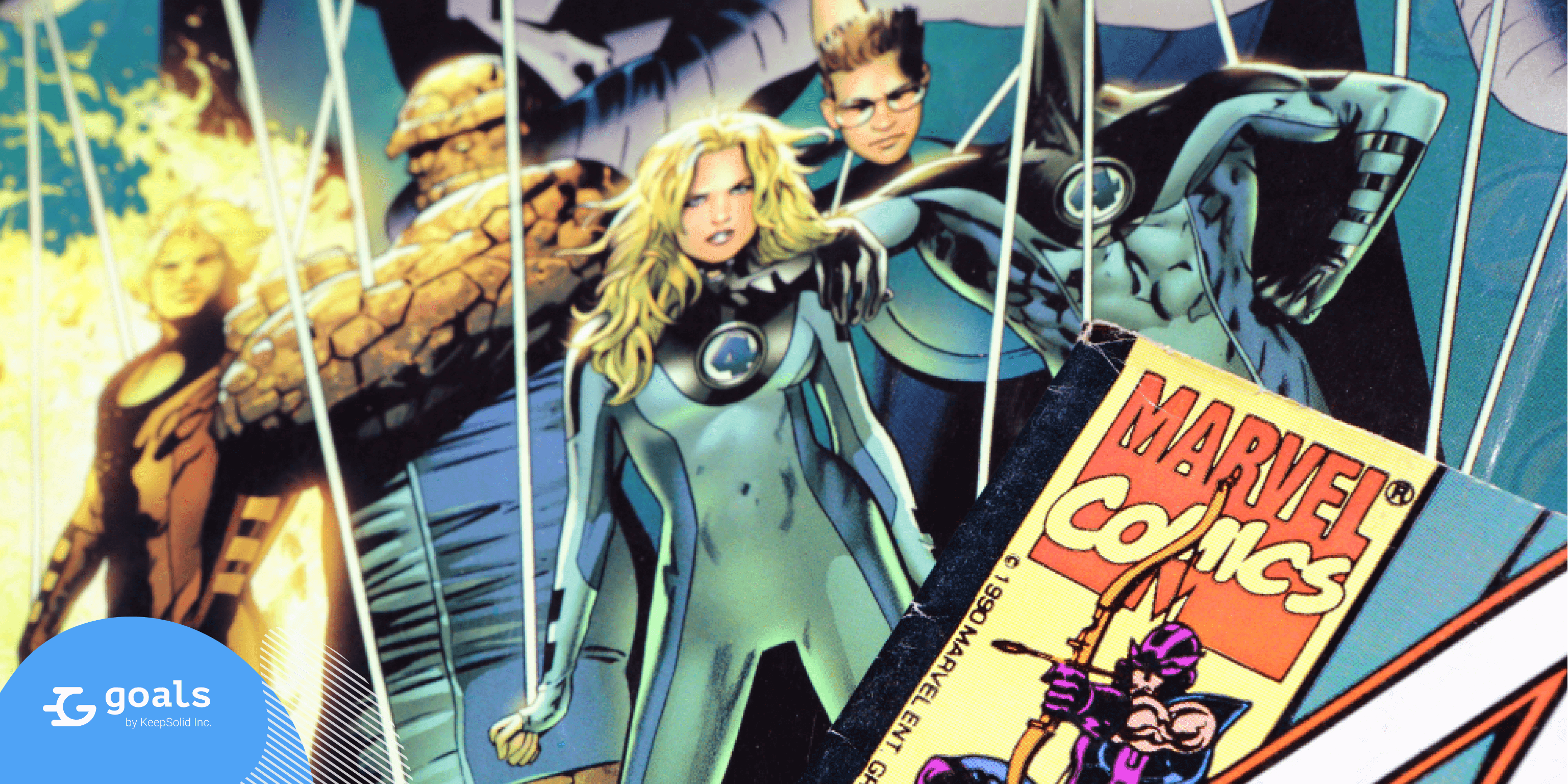 Comics Fantastic Four on cover. Marvel