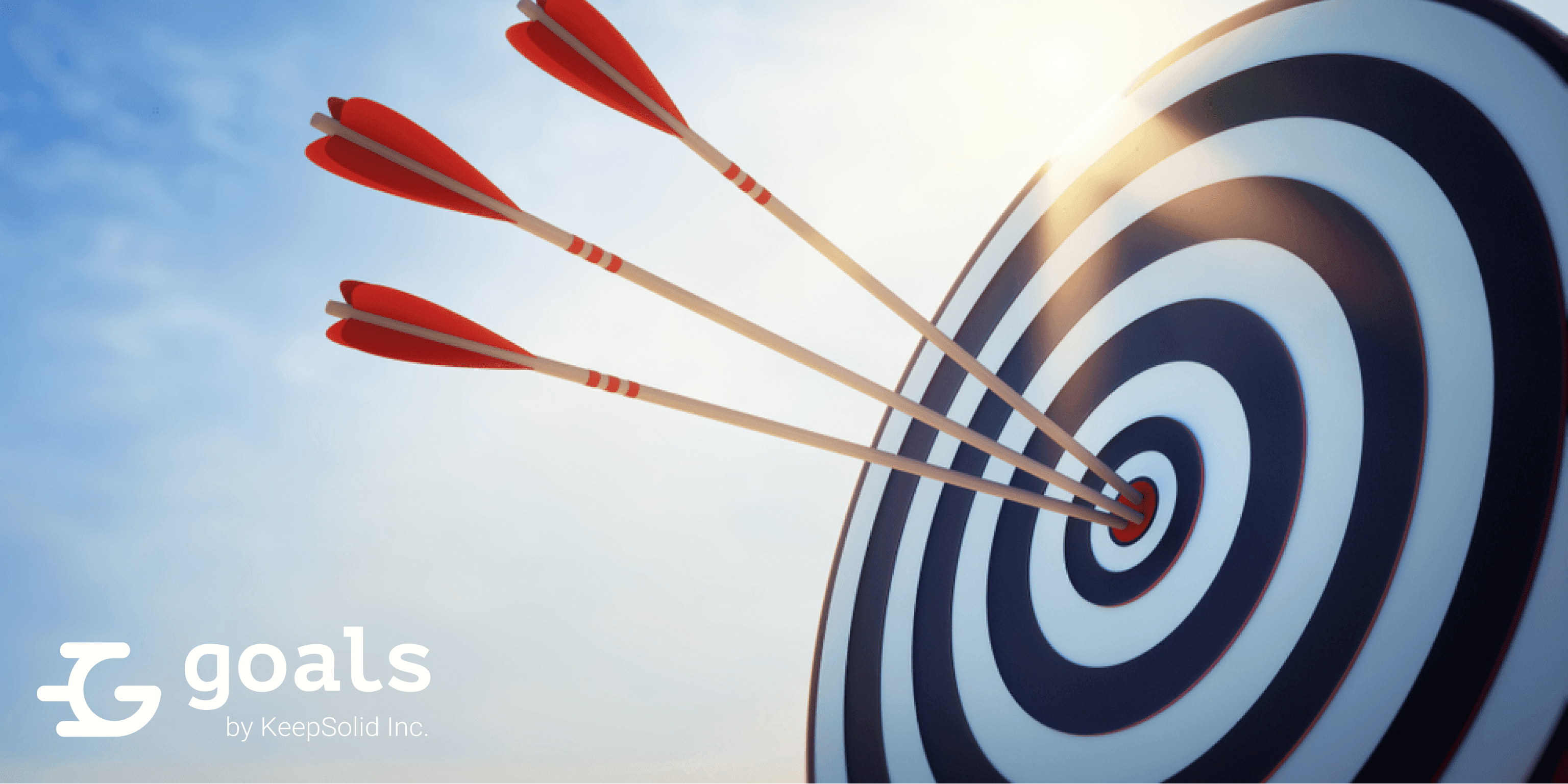 Target board with arrows at sunset, concept of reaching business goals