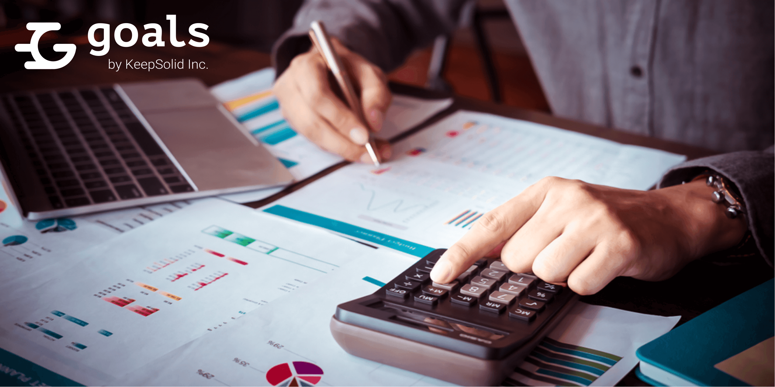 Man working with calculator to calculate expenses, payments costs with paper notes, payments table. Accounting concept.
