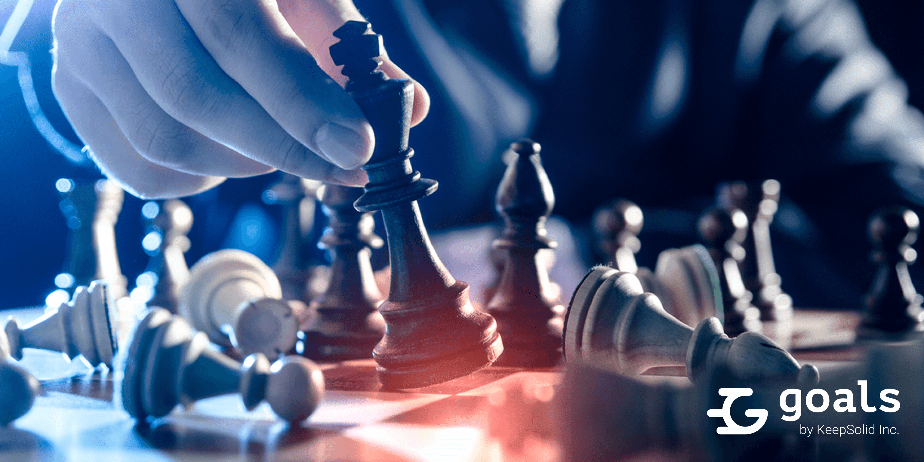 Man winning in chess symbolizing the right strategic pattern he employed