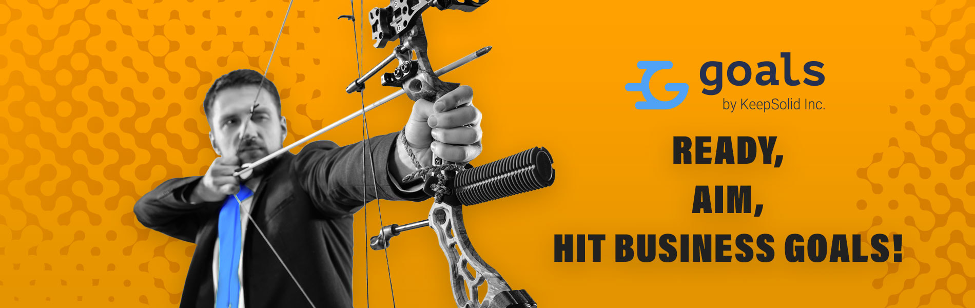 Businessman aiming at target with bow and arrow. The business, goal, challenge, competition, achievement, purpose, victory, win, clarity, winner and success concept