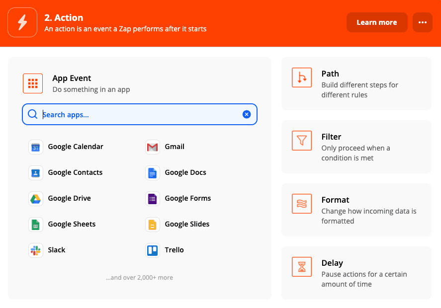 Setting up action for Goals in Zapier