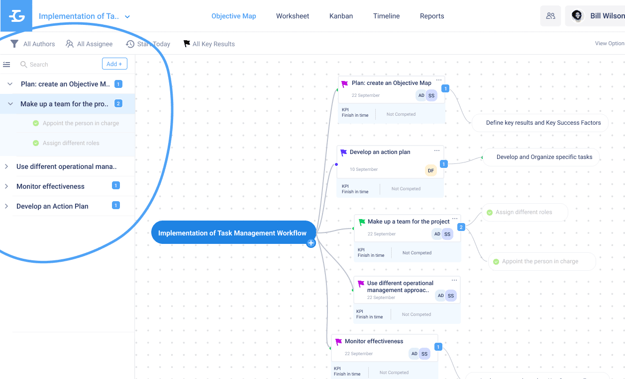 How to Use the Objective Outline Feature