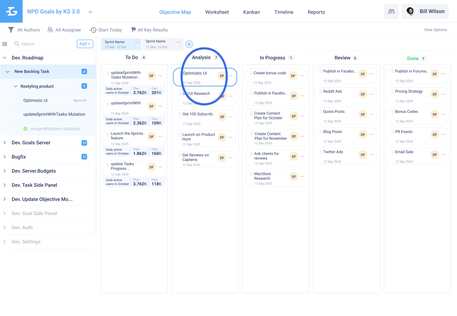 Kanban analysis