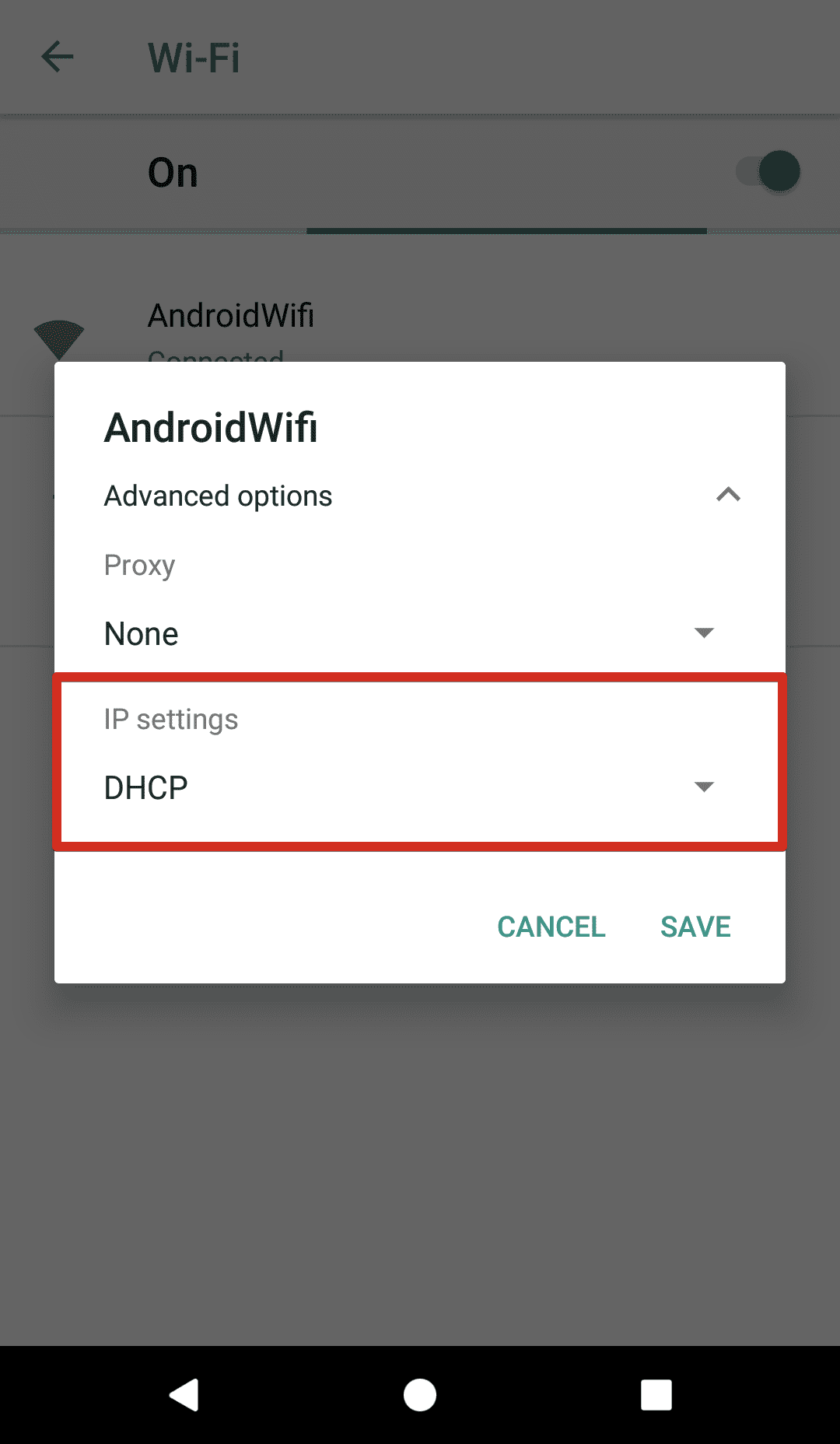 How to change DNS on Android 8 - go to WiFi > IP settings