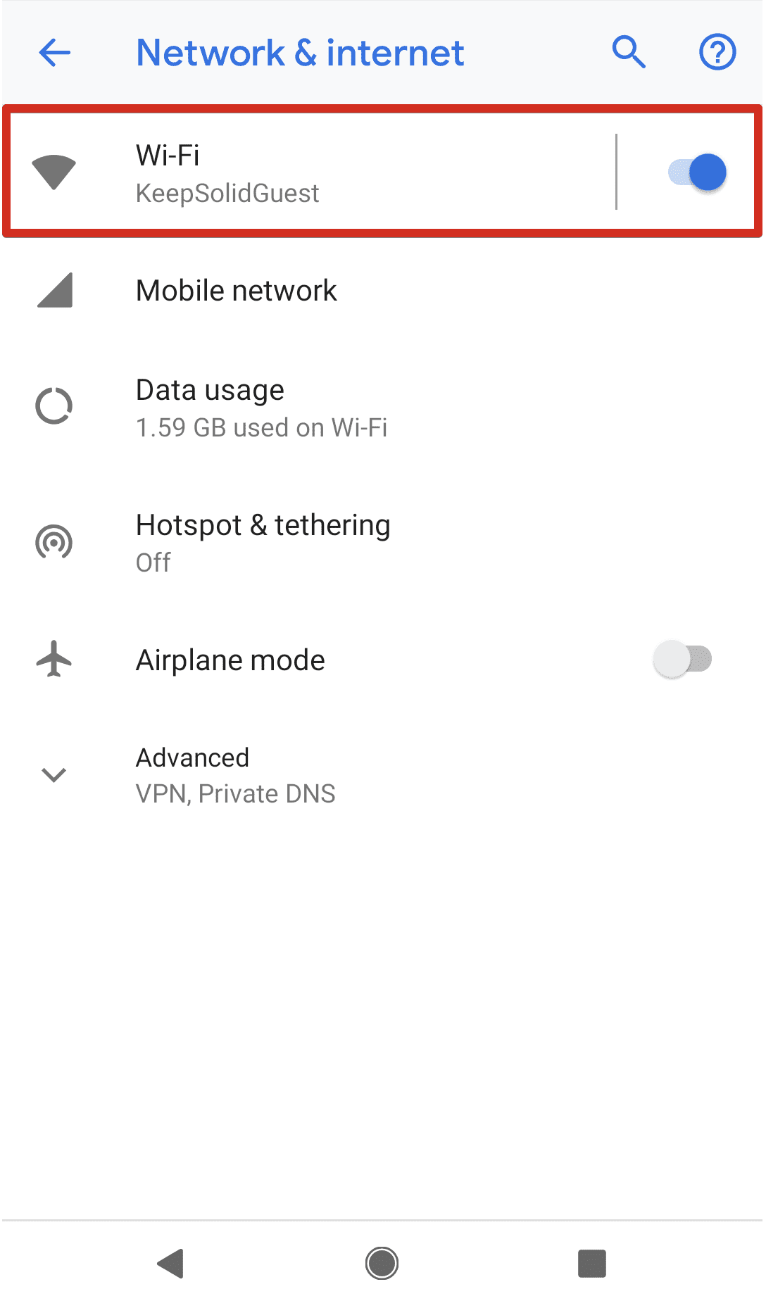 Change DNS on Android: Settings > Network & Internet > Wi-Fi