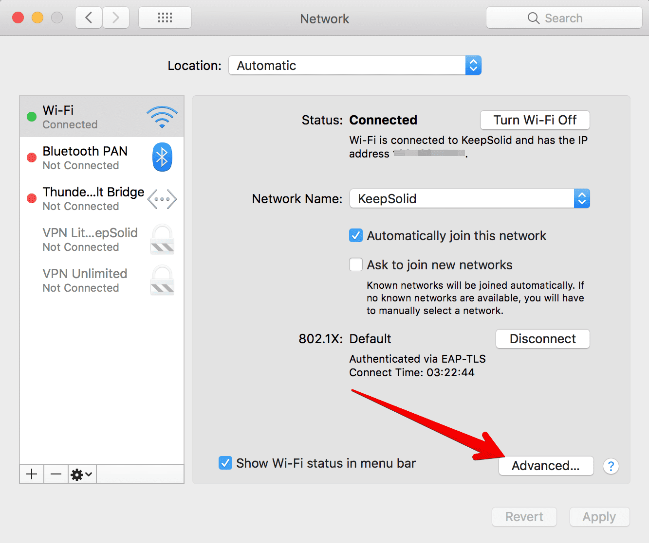 Mac mini DNS server: Network settings